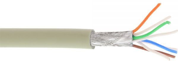 Cablu inline S / FTP 100m Categoria 6A gri (76899)