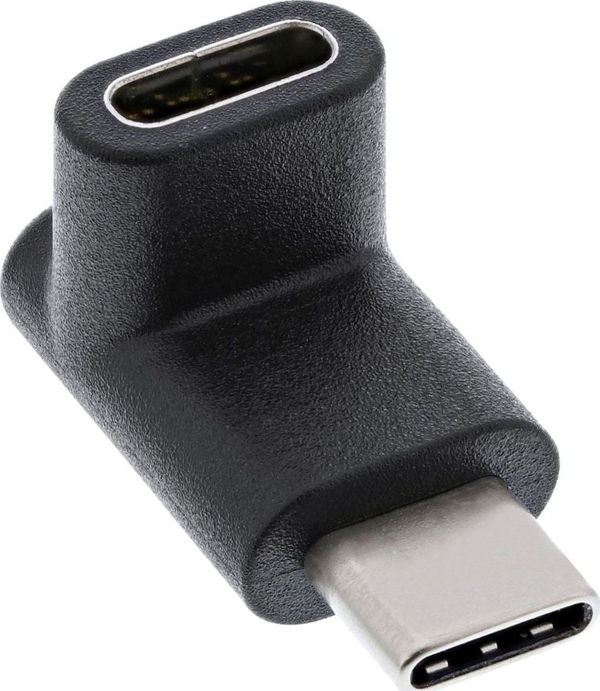 InLine USB 3.1 Adaptor, de tip C de sex masculin la feminin C, în unghi sus / jos (Geneza 2)
