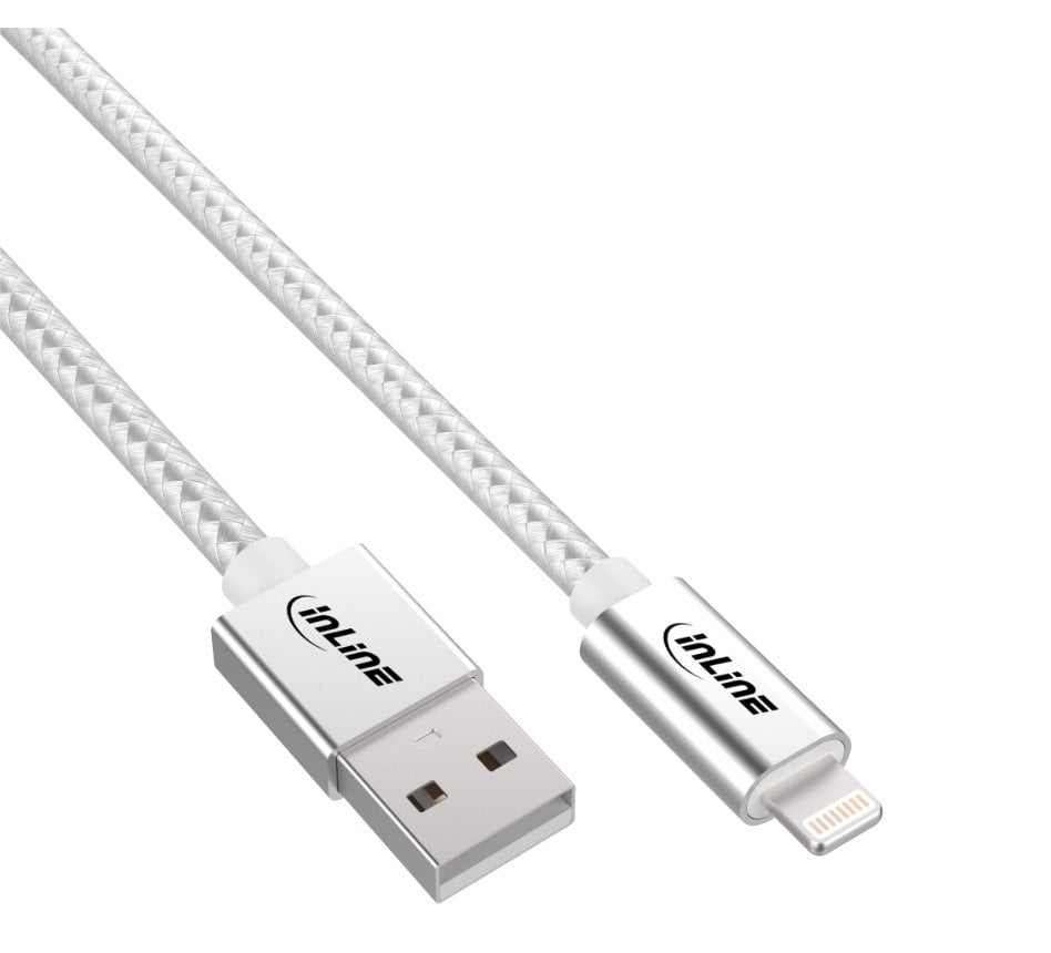 InLine USB-A - Cablu USB Lightning 1 m alb (31411A)