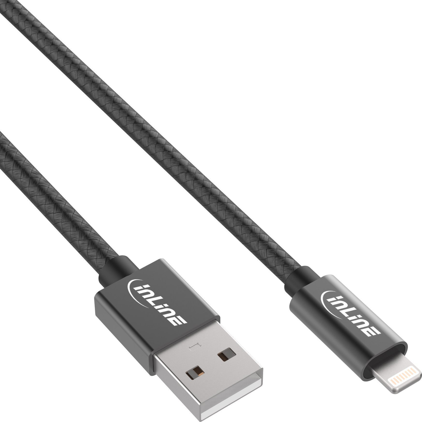 InLine USB-A - Cablu USB Lightning 2m gri (31422B)