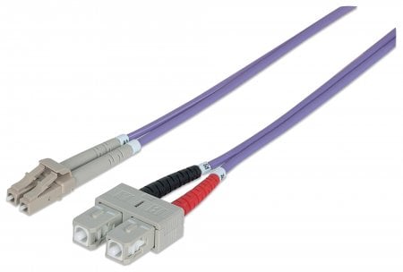 Intellinet Network Solutions Fibră optică LC/SC OM4 50/125um Duplex Multimode, 1 m, violet (751049)