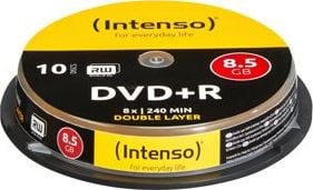 Medii de stocare si suporturi - Mediu stocare Intenso DVD+R 8.5GB 8x Dual Layer cake box 10 buc