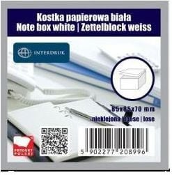 Interdruk Cub de hârtie albă 85x85x70 mm nelipit (203798)