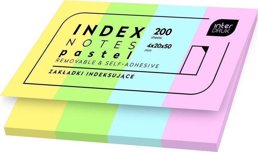 Interdruk Indexing Tabs Pastel 200 buc