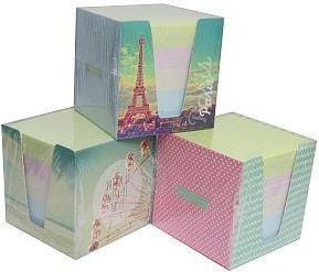 Kostka papierowa kolor w kubiku kartonowym - WIKR-995412