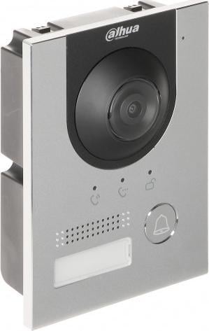 Interfon poarta VTO2202F-P-S2, Dahua, Aluminiu/Plastic, Camera fisheye 2 MP, Argintiu/Negru