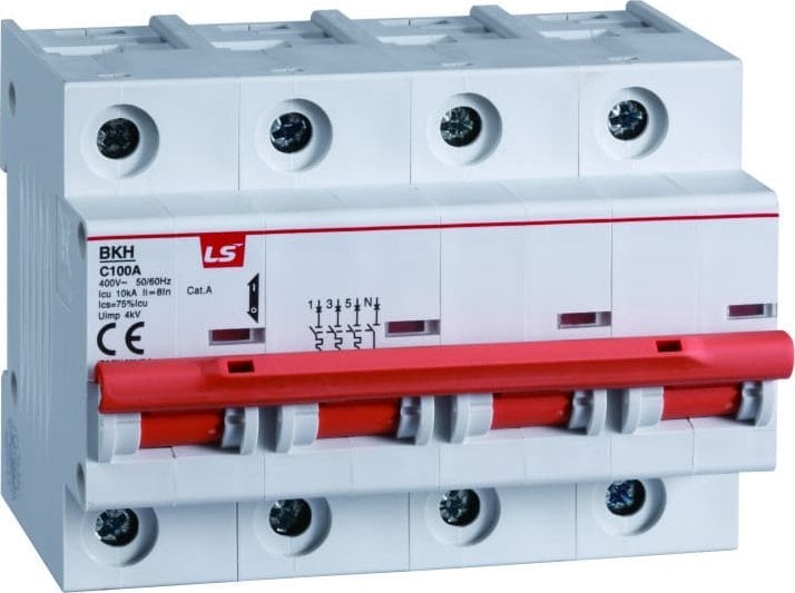 Întrerupător LSiS 1,5 module 4P C 100A 10KA BKH 4P C100A 06110363R0