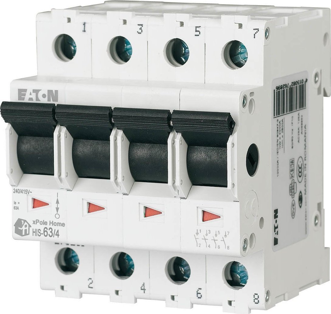 Întrerupător de deconectare modular Eaton 63A 4P HIS-63/4 142823