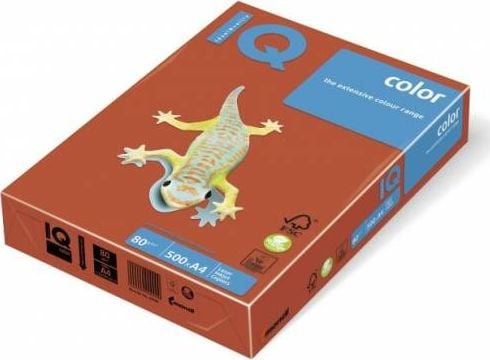 Hartie si produse din hartie - Hârtie IQ Color Copy IQ Color A4 80g roșu cărămidă 500 coli