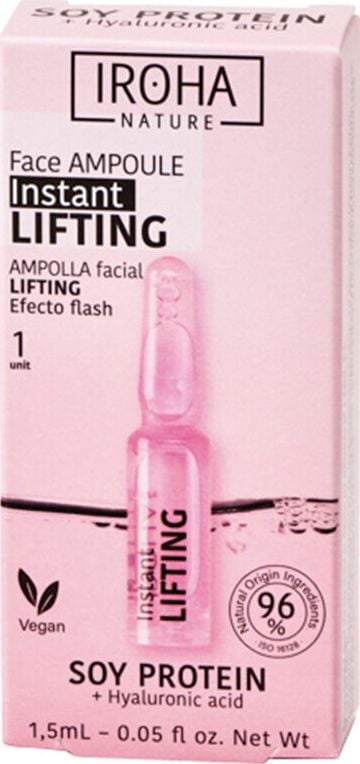 Iroha Greito poveikio veido oda tvirtinanti ampulė Iroha Instant Flash Lifting 1,5 ml