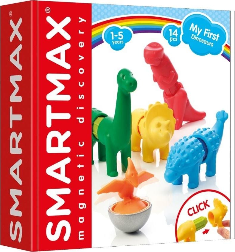 Joc Magnetic, SmartMax, Set SMARTMAX My First - Dinosaurs (14 piese)