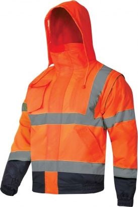 Jachetă Lahti Pro Hi-Vis cu mâneci detașabile portocaliu 3XL (L4092606)