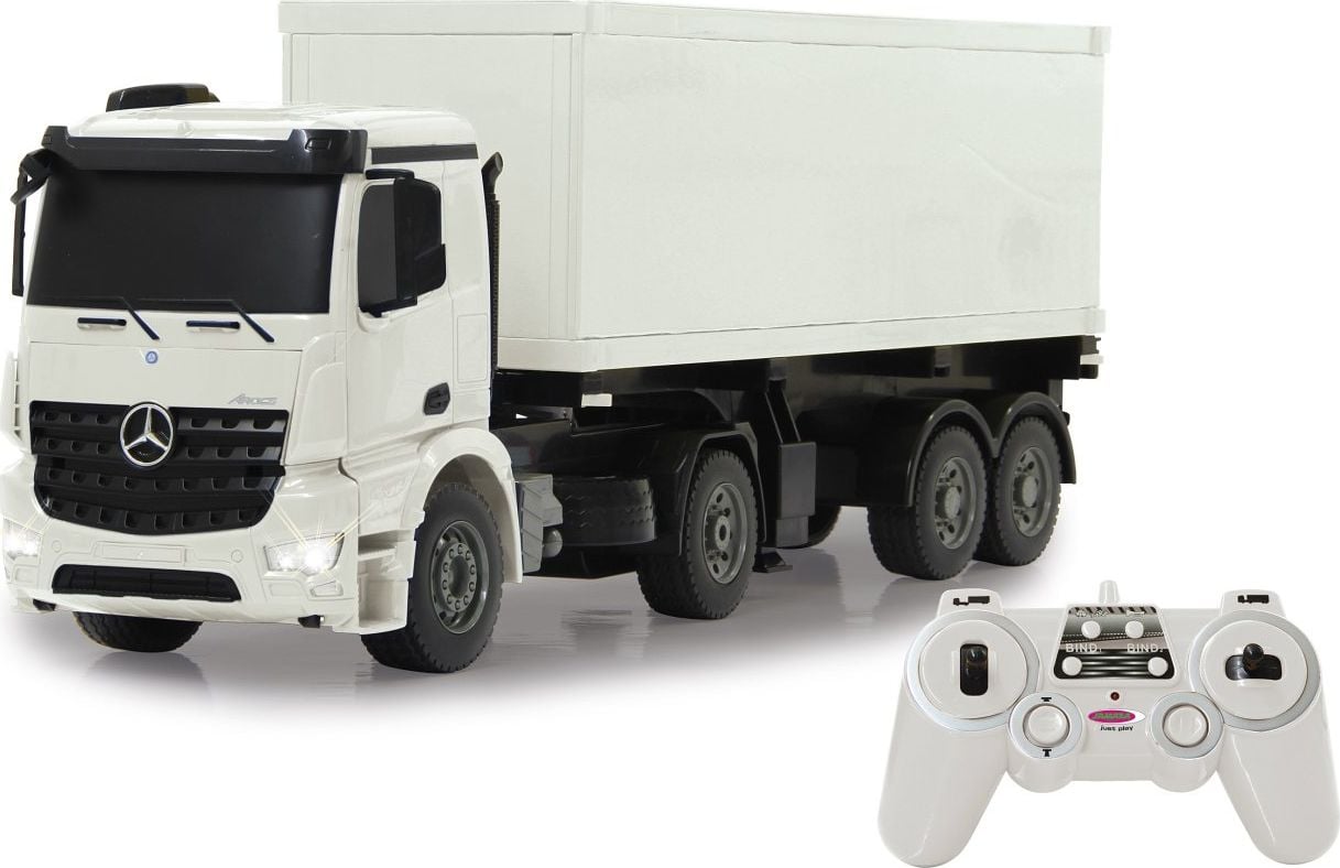 Camion RC cu telecomanda Mercedes-Benz Arocs cu semiremorca container 1:20 / 2,4 Ghz/ LED