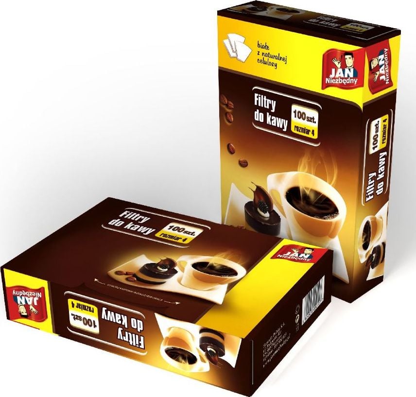 Accesorii si piese aparate cafea - JAN Niezbędny Filtry do kawy r. 4 100szt.