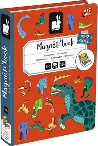 Janod Puzzle magnetic Dinozauri Magnetibook, Janod