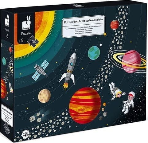 Janod Puzzle educativ Sistem solar 100 piese (J02678)