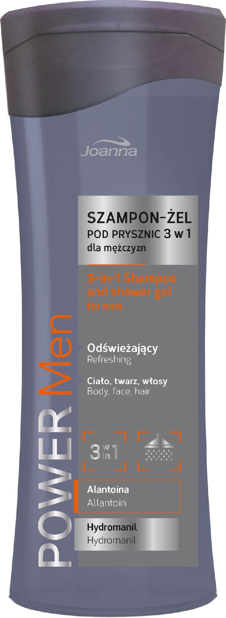 Joanna Power Men Szampon-Å¼el pod prysznic 3w1 300ml