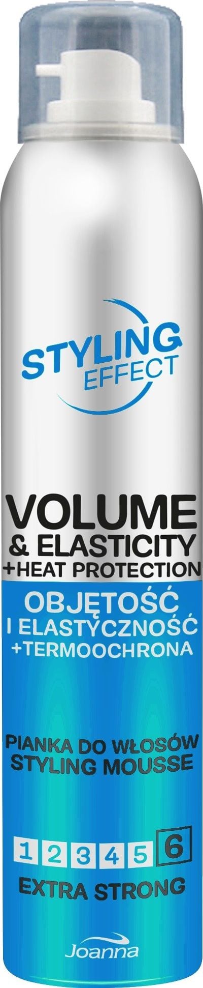 Spuma de par pentru volum/elasticitate, Joanna, Styling Effect, Extra strong, Termoprotectie, 150 ml