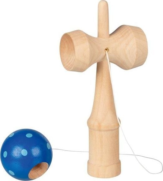 Joc de indemanare Kendama, Goki, Lemn, 3 ani+, Albastru