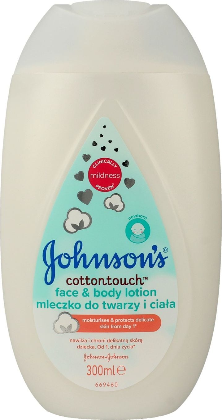 Johnson`s Baby Cotton Touch Mleczko do twarzy i ciaÅ‚a dla dzieci 300ml