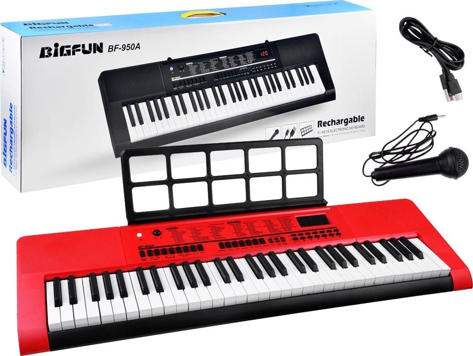 Jokomisiada Big Keyboard Organ 61 taste + microfon IN0140