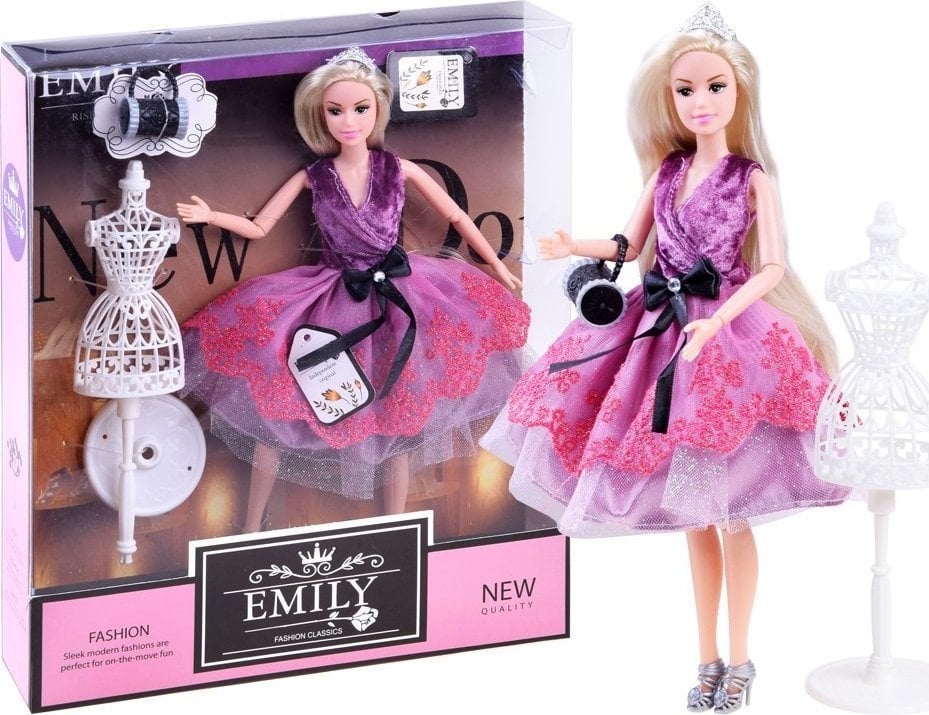 Jokomisiada Emily Doll in rochie de seara + accesorii ZA3137