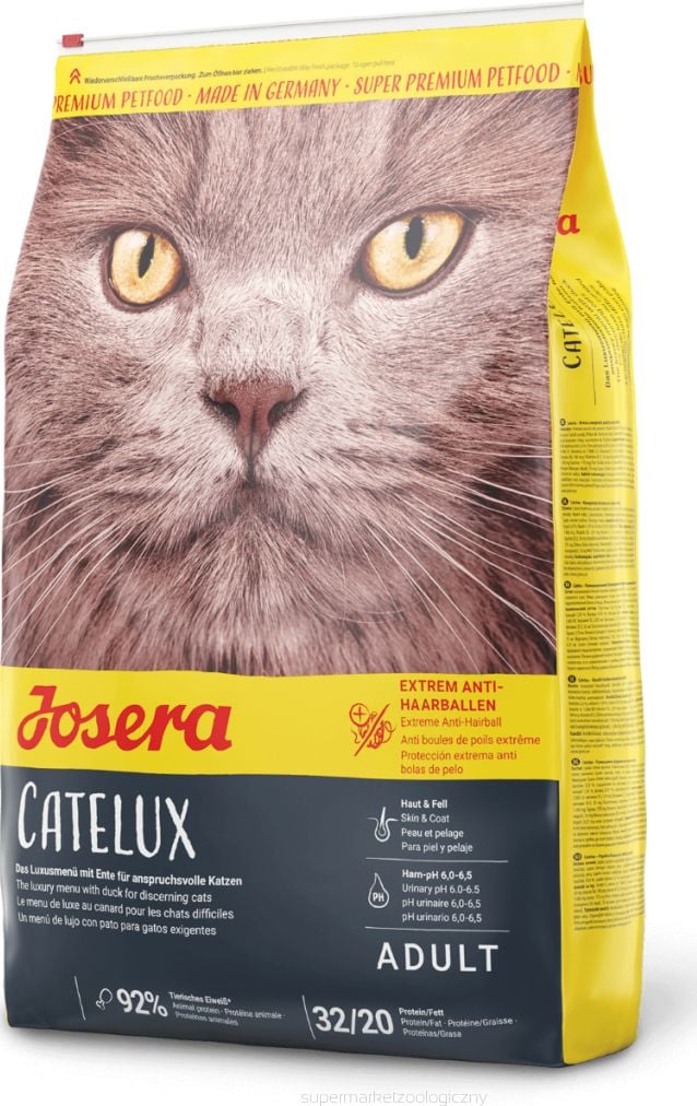 Hrana uscata pisici adulte pretentioase, JOSERA Cat Catelux, cu pasare si rata 10 kg