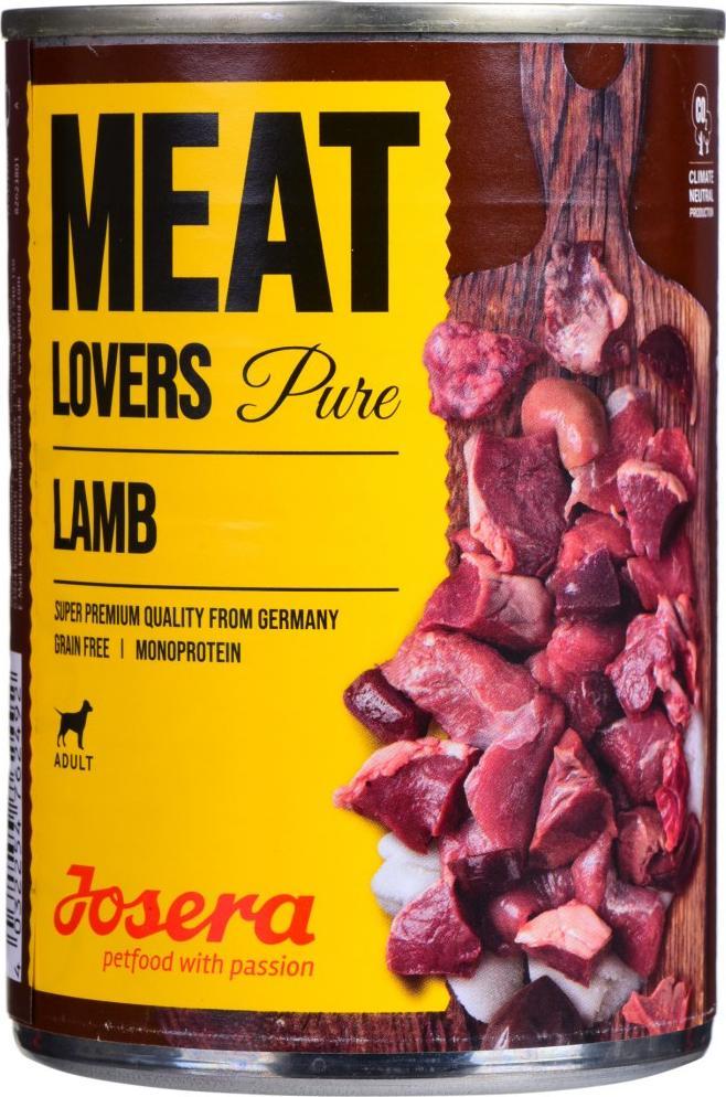 Josera Meatlovers Pure Lamb hrana umeda pentru caini 400g
