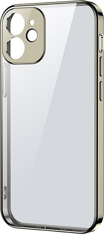 Joyroom Joyroom New Beauty Series Husă transparentă ultra subțire cu cadru metalic pentru iPhone 12 Pro Max Gold (JR-BP744)