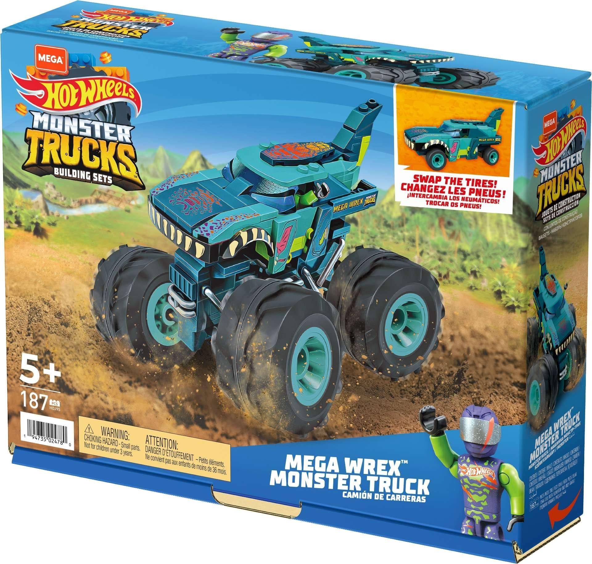 Jucărie de construcție Mega Bloks Hot Wheels Mega Wrex Monster Truck (HDJ95)