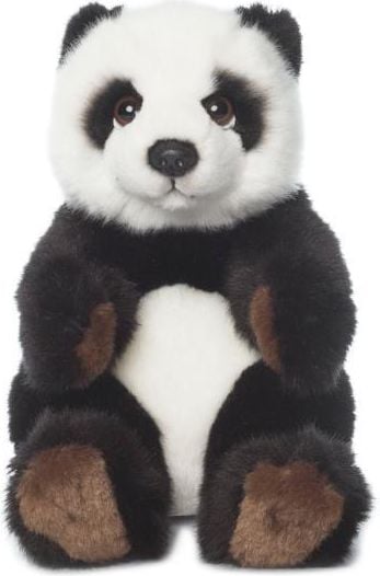 Jucarie de plus WWF, Panda, 15 cm, Alb/Negru