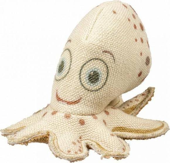 Jucarie Octopus, Duvo+, Iuta, Bej, 22x16x15 cm