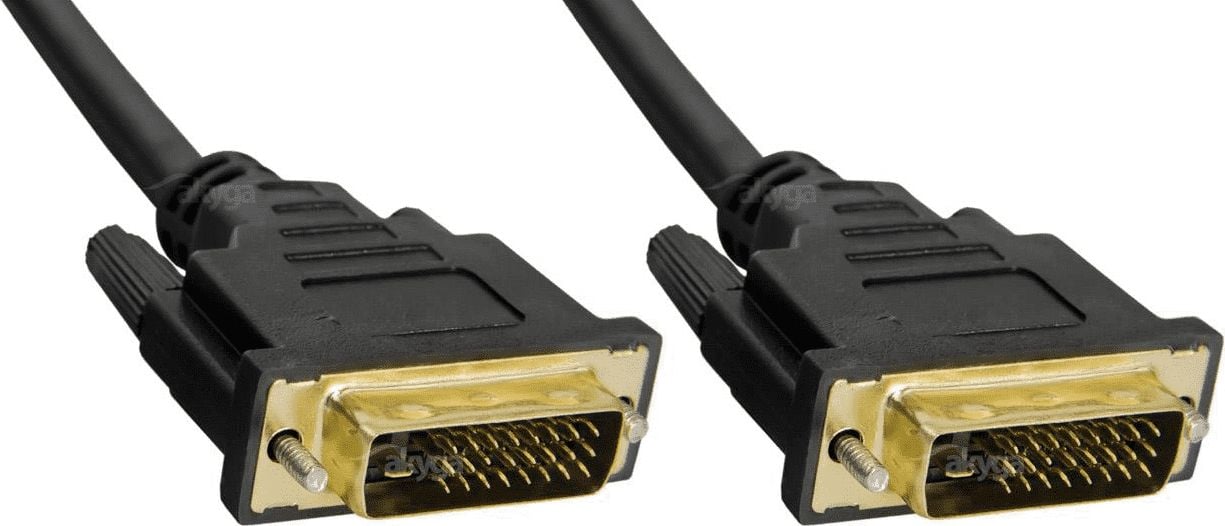 Cablu de conectare cu mufe aurite , Akyga , AK/AV/06 DVI tata /DVI tata , 1.8m , negru