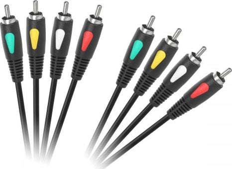 Cabletech RCA (Cinch) x4 - cablu RCA (Cinch) x4 1m negru (KPO4003-1.0)