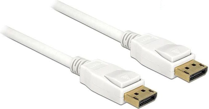 Cablu Displayport 1.2 Alb 1m 4K T-T, Delock 84876