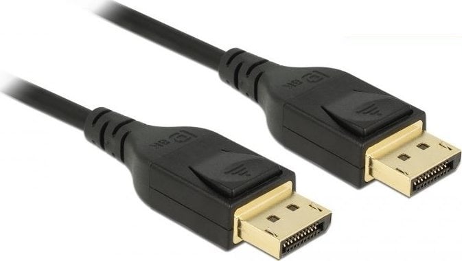 Cablu Displayport 8K / 4K@ 240Hz (DP 8K certificat) T-T 1m Negru, Delock 85658