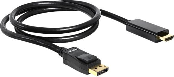 Cablu DisplayPort la HDMI Pasiv T-T ecranat 1m Negru, Delock 82586