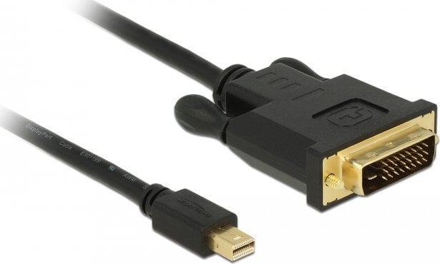Cablu mini Displayport 1.1 la DVI 24+1 pini T-T 2m Negru, Delock 83989