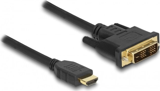 Cablu DVI 18+1 tata - HDMI-A tata, de 1,5 m, Delock, Negru