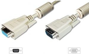 Accesoriu IT digitus D-Sub (VGA) - D-Sub (VGA) 10, bej (AK-310203-100-E)