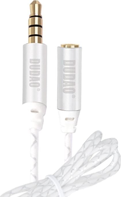 Kabel Dudao Jack 3.5mm - Jack 3.5mm 1m srebrny (56489-uniw)