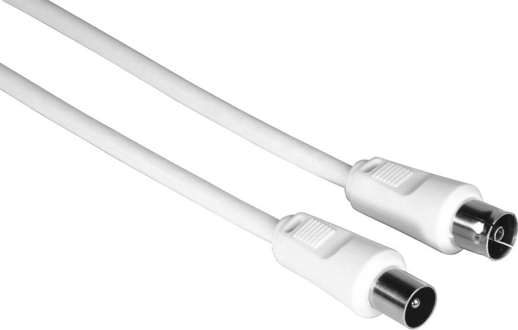 Cabluri si adaptoare - Cablu coaxial Hama 205030, 5 metri, alb, 75 dB