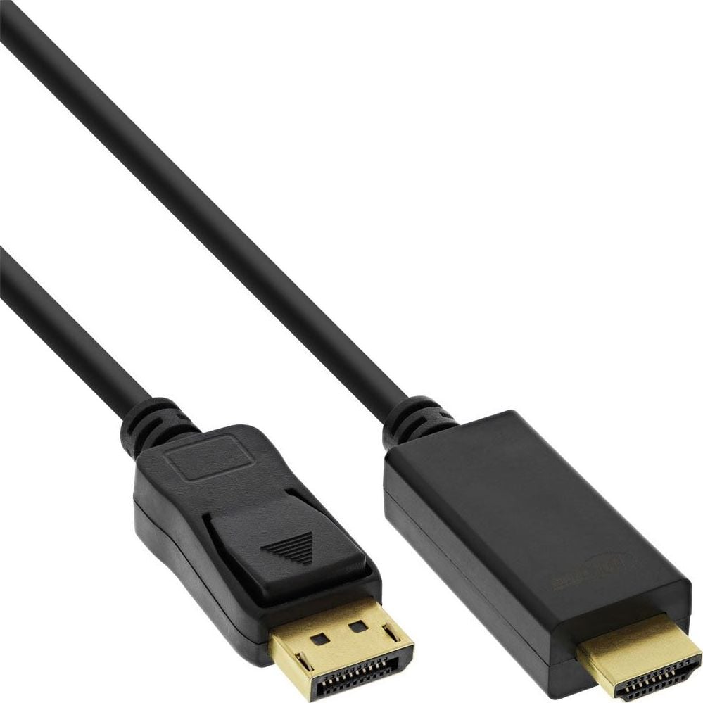 Cablu InLine, DisplayPort - HDMI, negru
