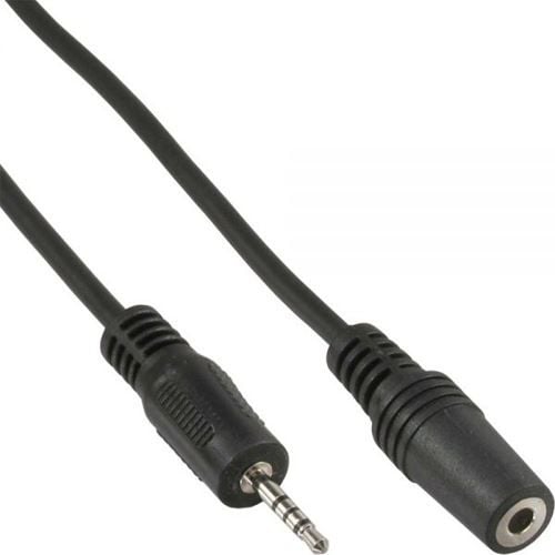 Cablu InLine, MicroJack 3,5 mm - MiniJack 2,5 mm, Negru