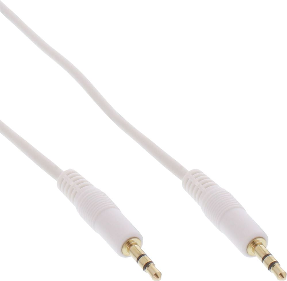 Mufă InLine 3,5 mm - Cablu mufă 3,5 mm 2,5 m alb (99936W)