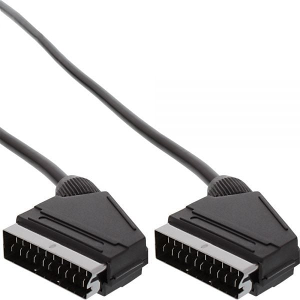 Cablu InLine, Scart - Scart, Negru