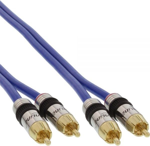 Cablu Intos, RCA (Cinch) x2 - RCA (Cinch) x2, albastru