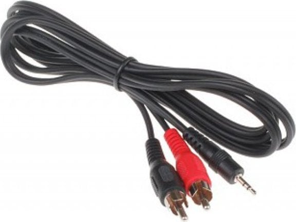 Cablu mufă 2,5 mm - RCA (Cinch) x2 1,5 m negru (2C-W/J-W2,5-1,5MB)