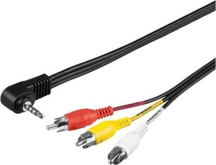 Cablu NoName, MiniJack 3,5 mm - RCA (Cinch) x3, Negru