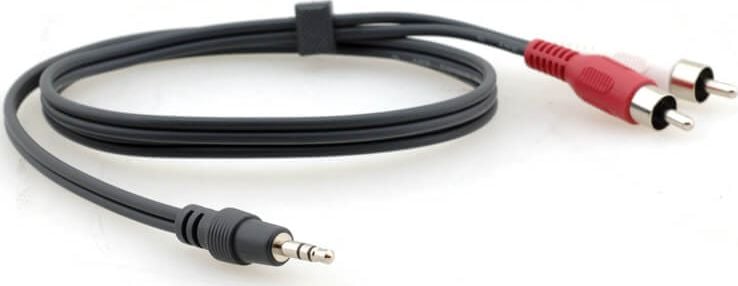 Mufă Kramer 3,5 mm - Cablu RCA (Cinch) x2 7,6 m negru (C-A35M/2RAM-25)